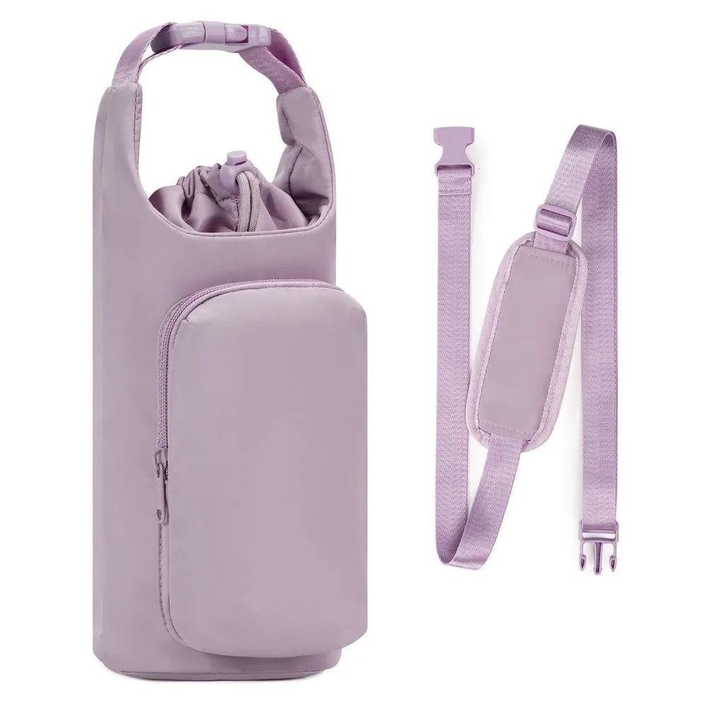 Water Bottle Carrier Bag – Adjustable Strap, Gym Accessory