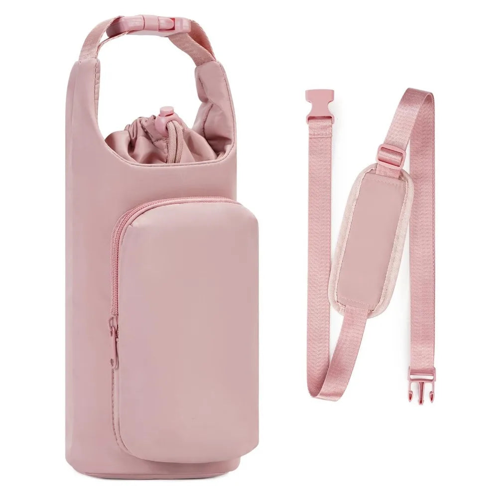 Water Bottle Carrier Bag – Adjustable Strap, Gym Accessory
