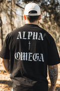Alpha & Omega Premium Oversized Tee - Black
