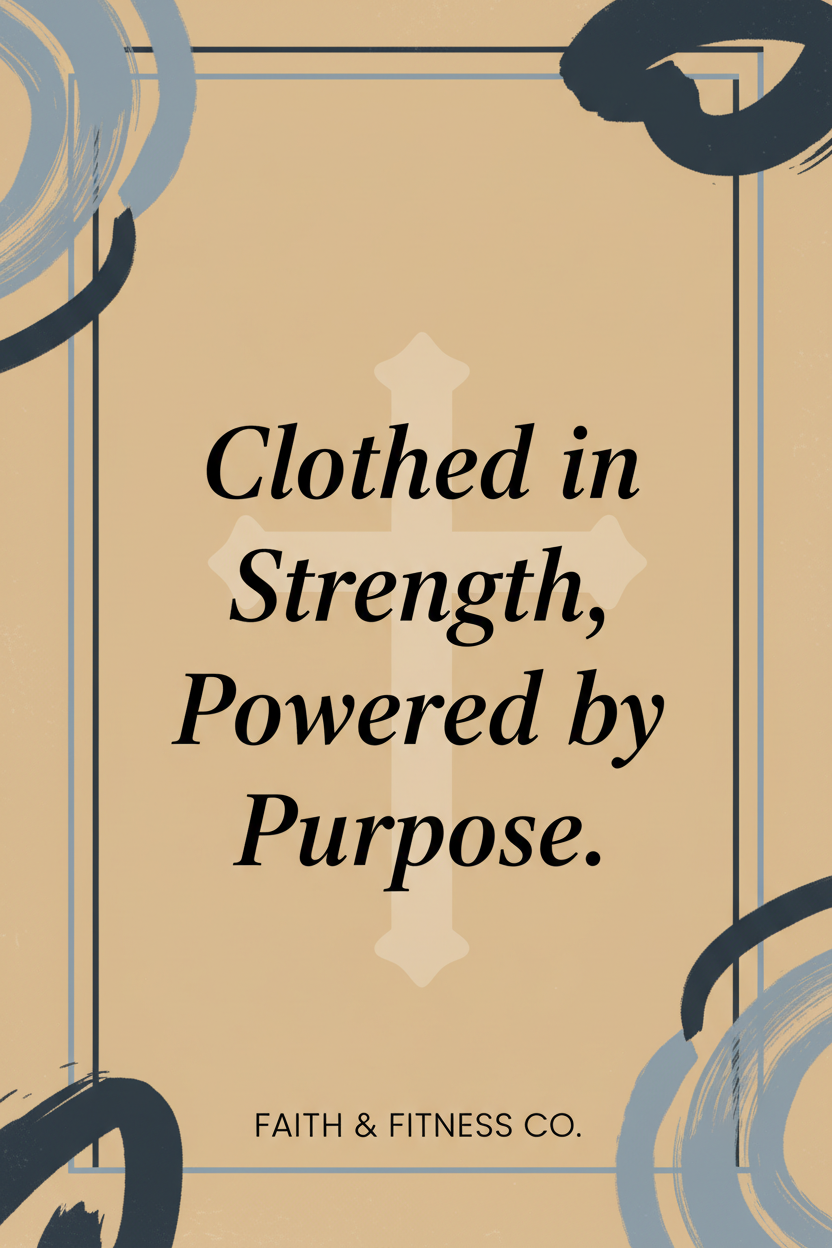 Clothed in Strength Quote Graphic