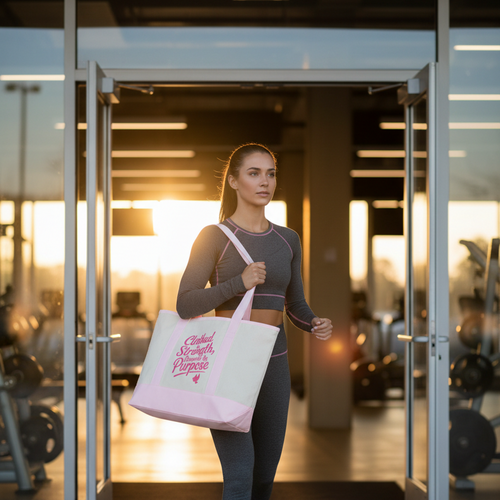 Clothed in Strength Tote - Gym Lifestyle
