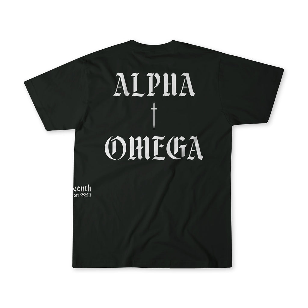 Alpha & Omega Premium Oversized Tee - Black
