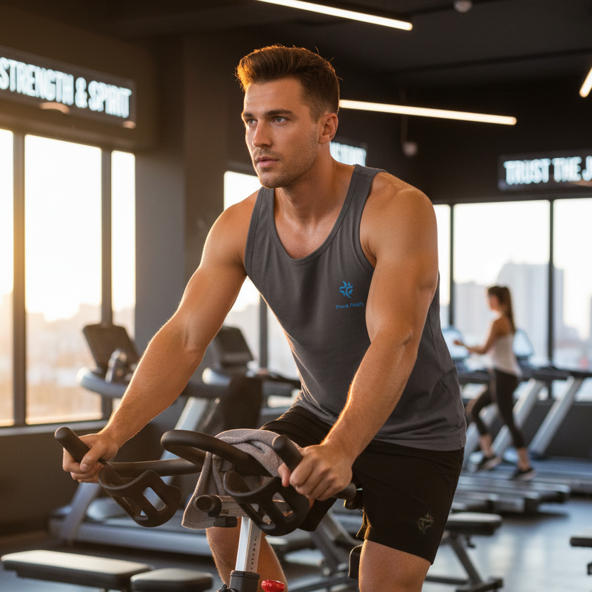 Pure Faith Men's Tank - Stationary Bike
